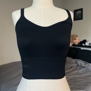 ribbed fitted yoga top